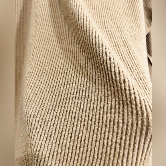 Free People Light Brown Ribbed Knit Cowl Neck Tunic Top Size Small - Picture 7 of 13